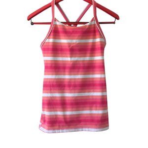Lululemon Racer Power Y Luon Striped Tank Top Sz 4